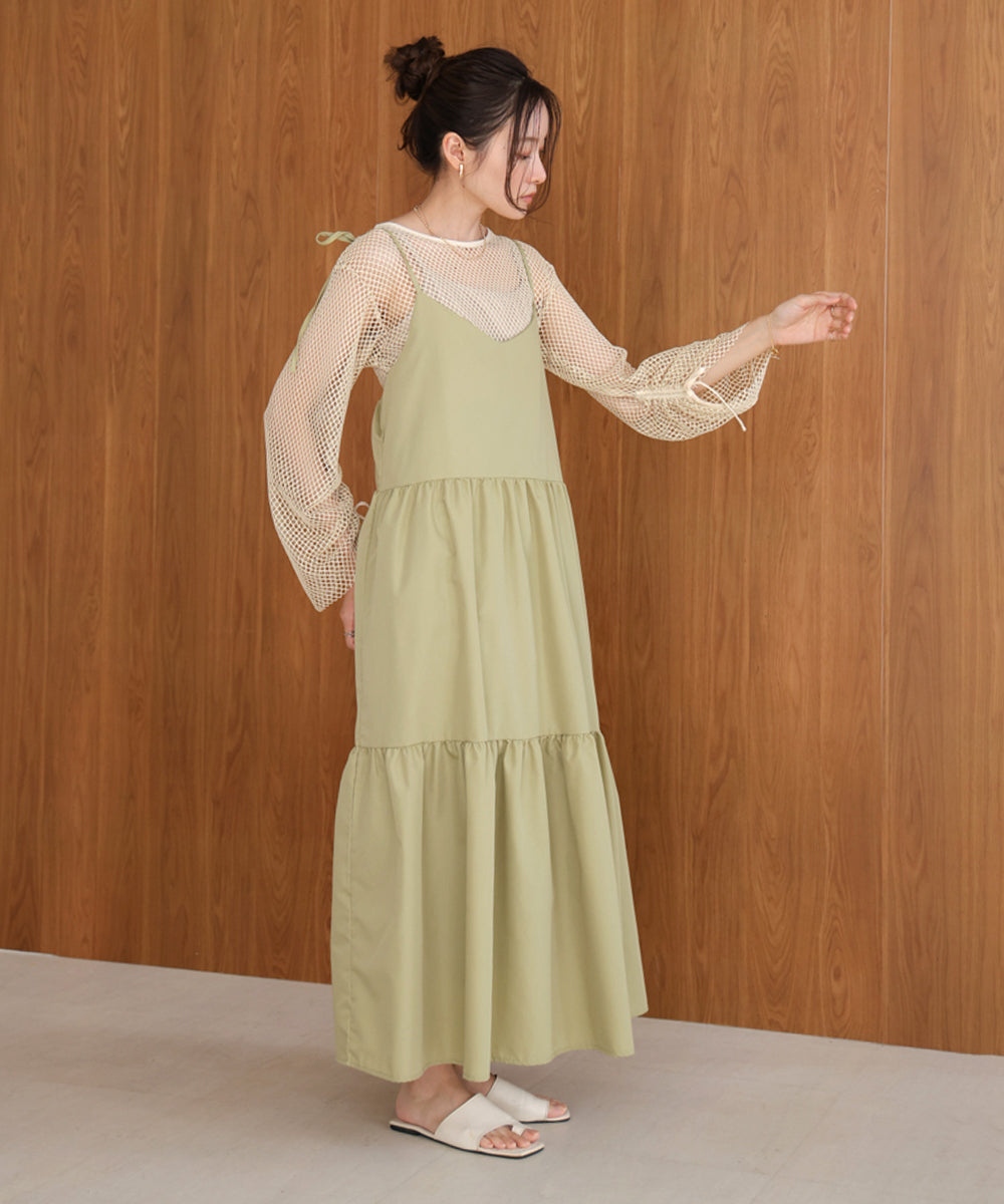 【フリルカラーセットアイテム】リボンメッシュトップス+マルチWAYカラーセット