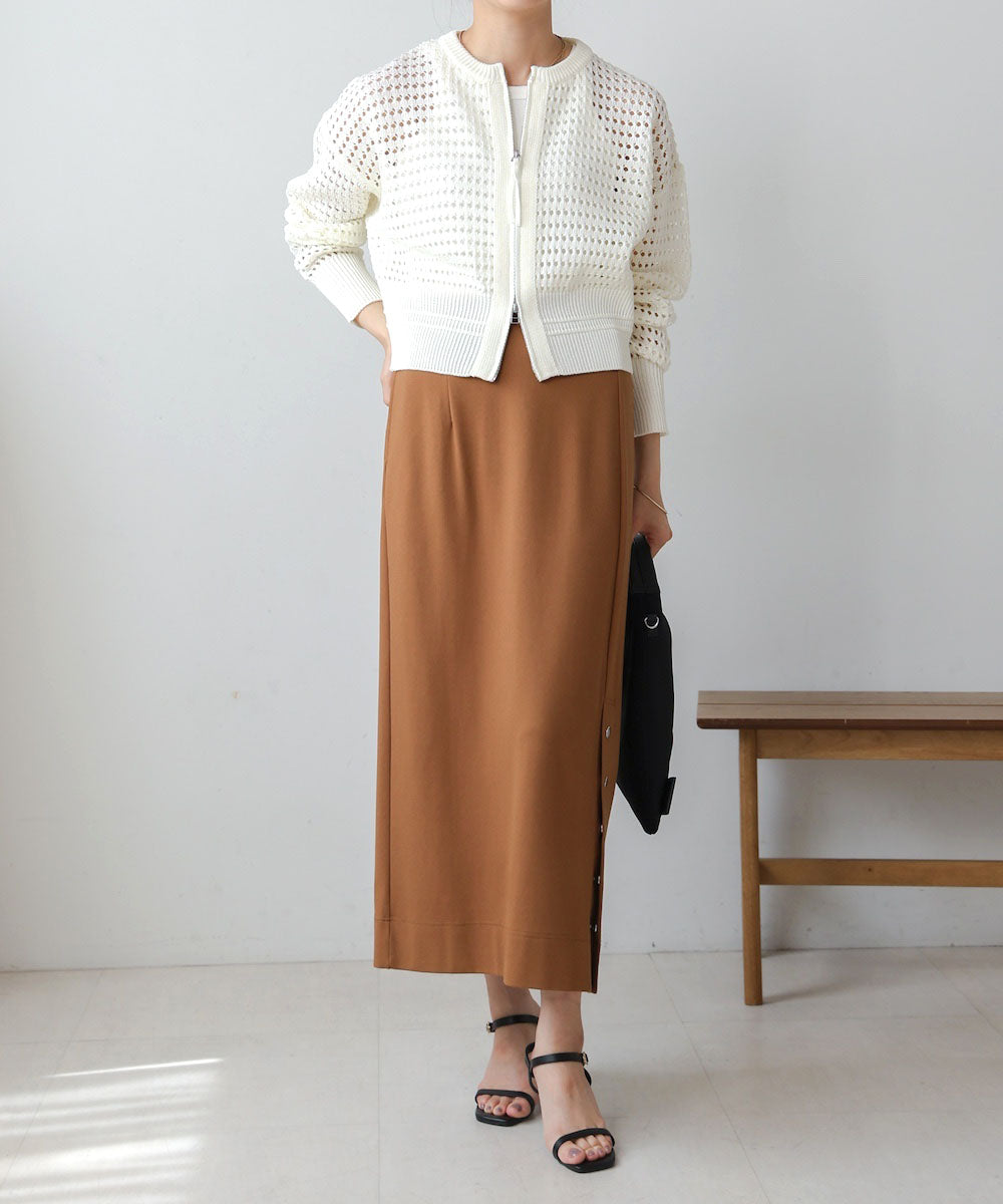 【WEB限定】メッシュニットブルゾン