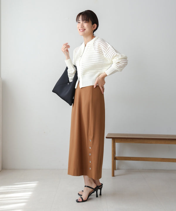 【WEB限定】メッシュニットブルゾン