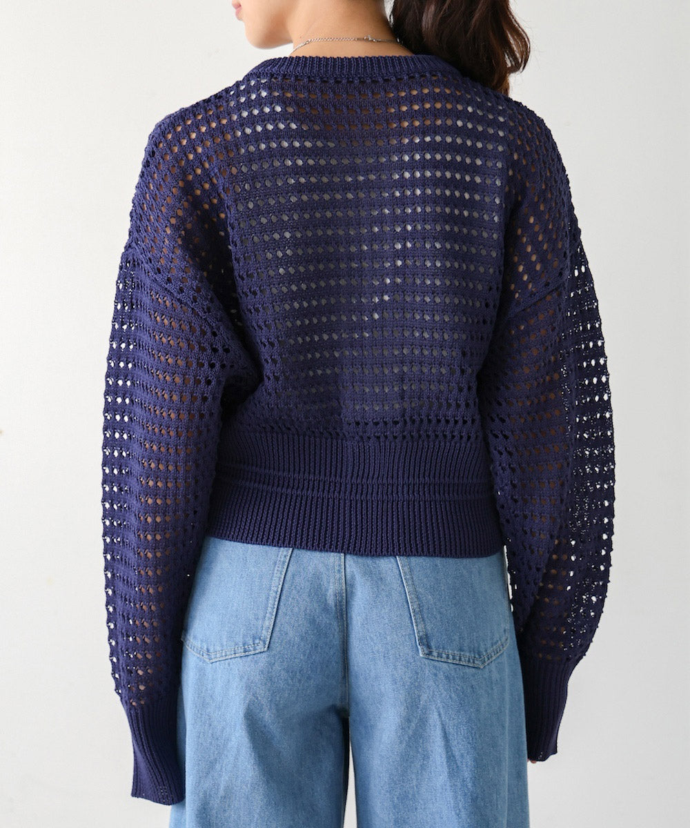 【WEB限定】メッシュニットブルゾン