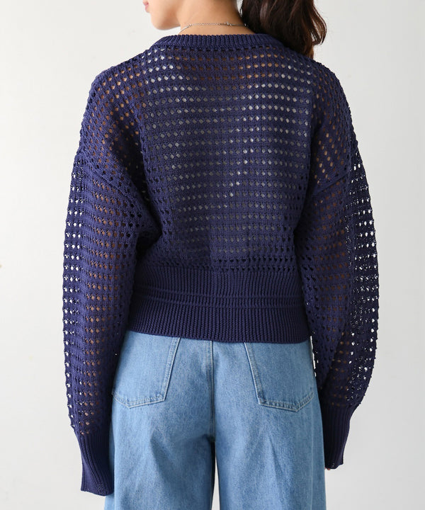 【WEB限定】メッシュニットブルゾン