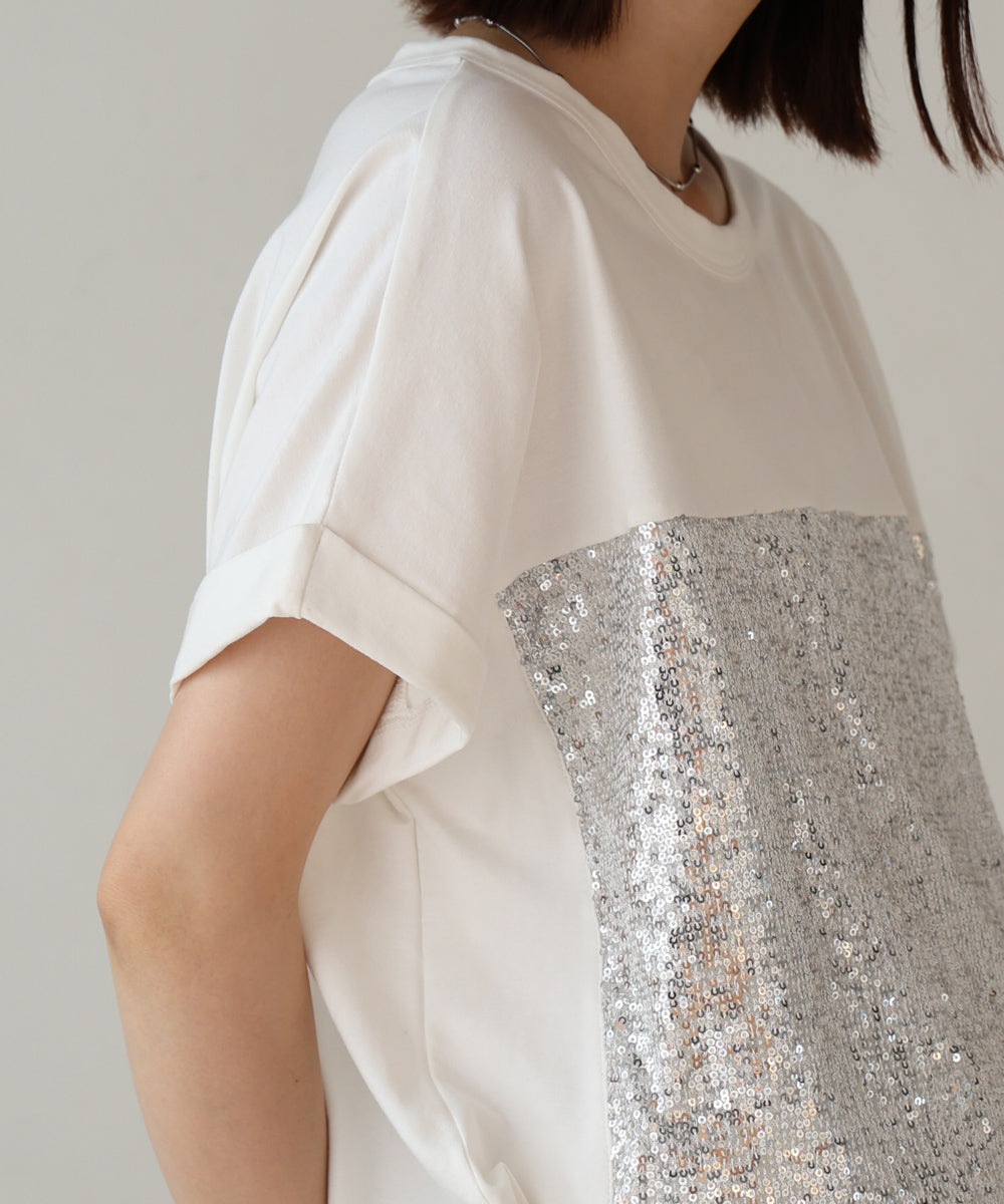 スパンコールビスチェレイヤードプルオーバー