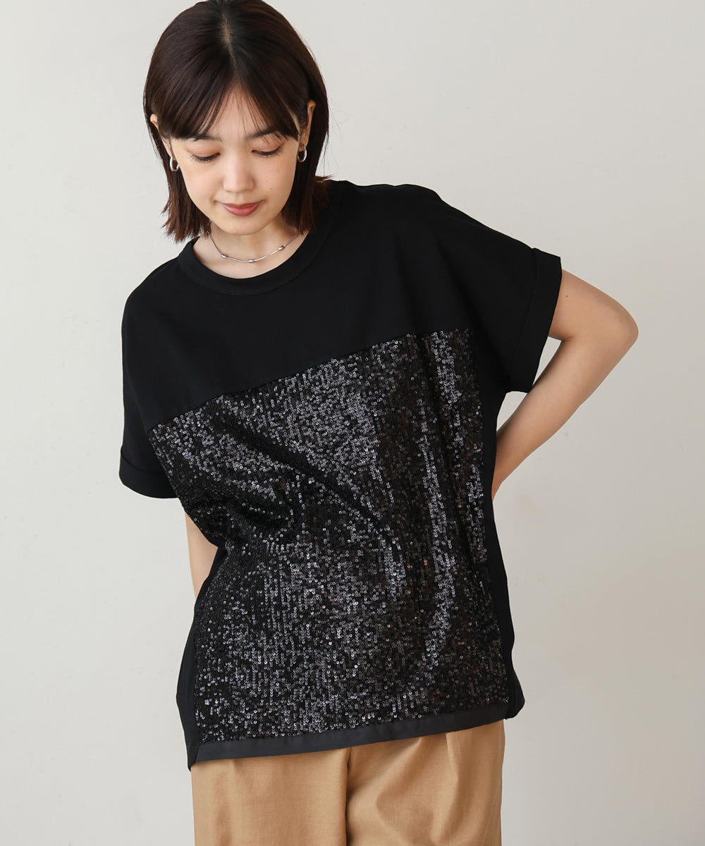 スパンコールビスチェレイヤードプルオーバー
