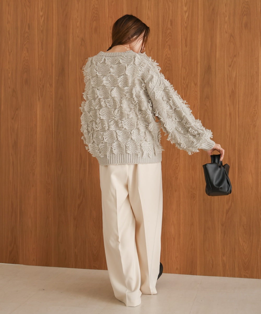 フリンジニットトップス