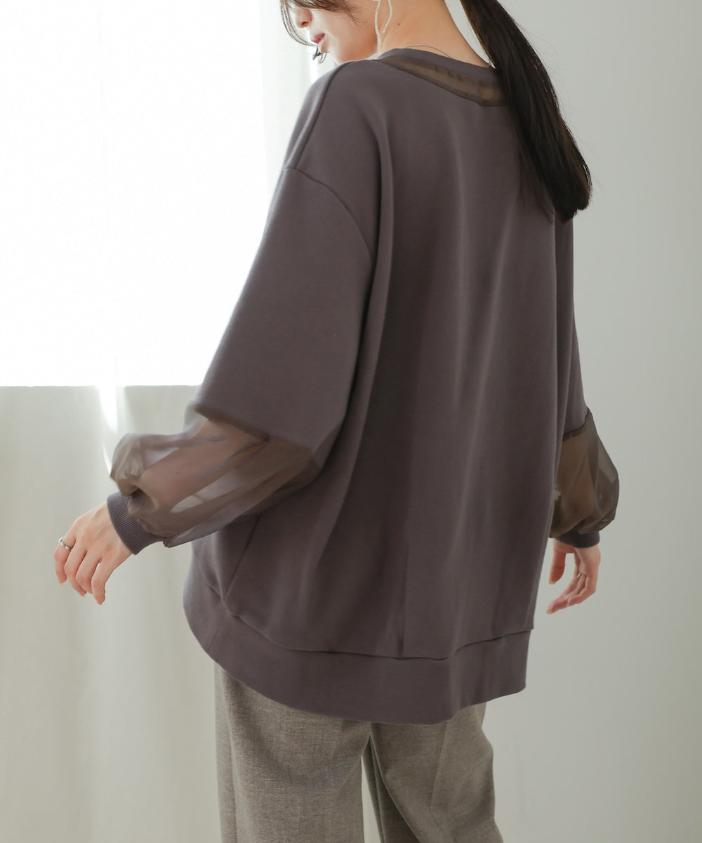 オーバーシルエットシアースウェットトップス
