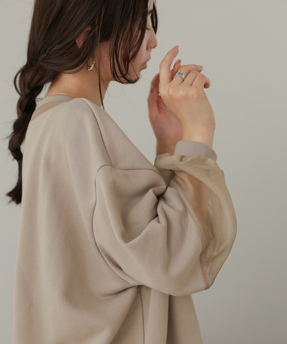 オーバーシルエットシアースウェットトップス