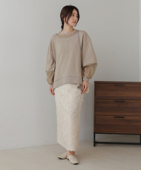 オーバーシルエットシアースウェットトップス