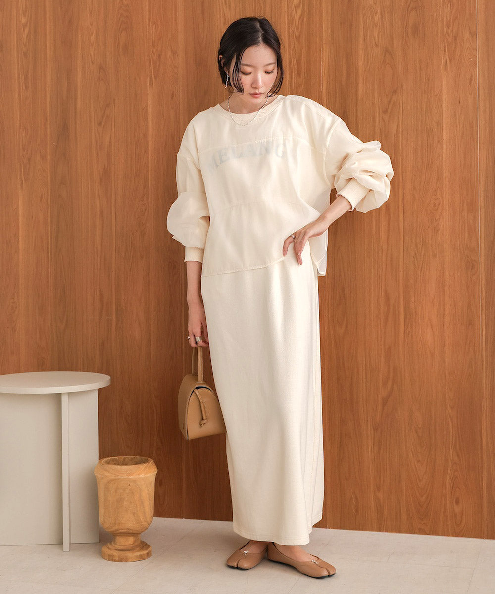 【S・Mサイズ展開】ロゴシアードッキングスウェットワンピース