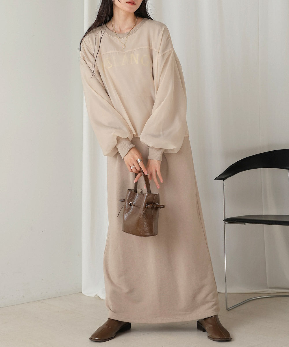 【S・Mサイズ展開】ロゴシアードッキングスウェットワンピース