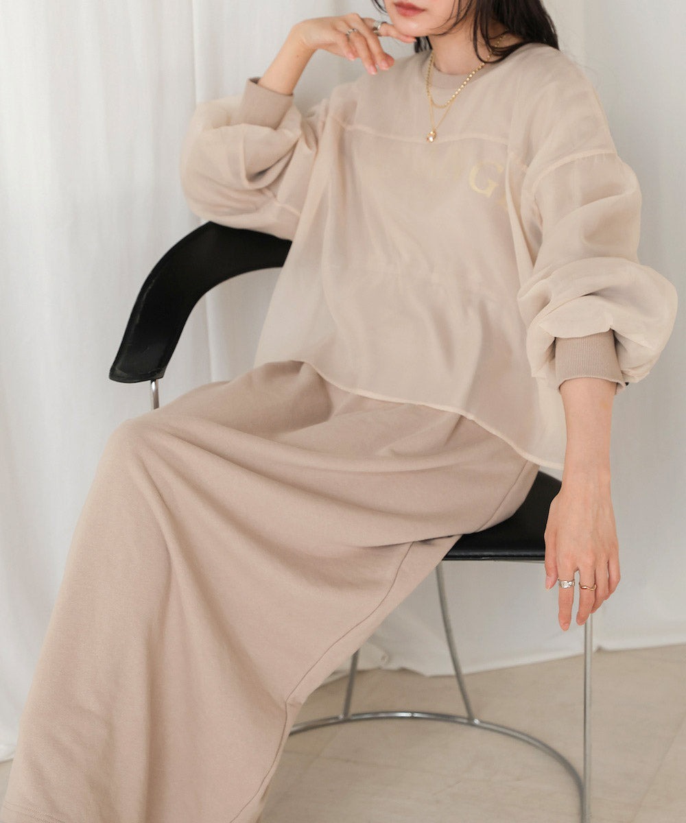 【S・Mサイズ展開】ロゴシアードッキングスウェットワンピース