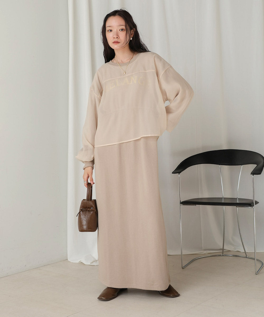 【S・Mサイズ展開】ロゴシアードッキングスウェットワンピース