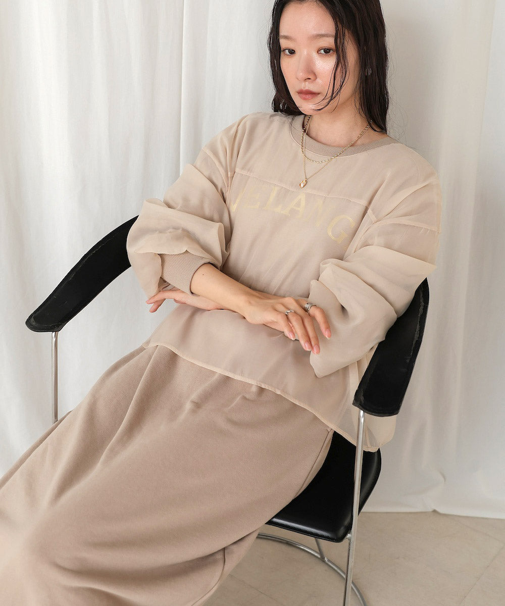 【S・Mサイズ展開】ロゴシアードッキングスウェットワンピース