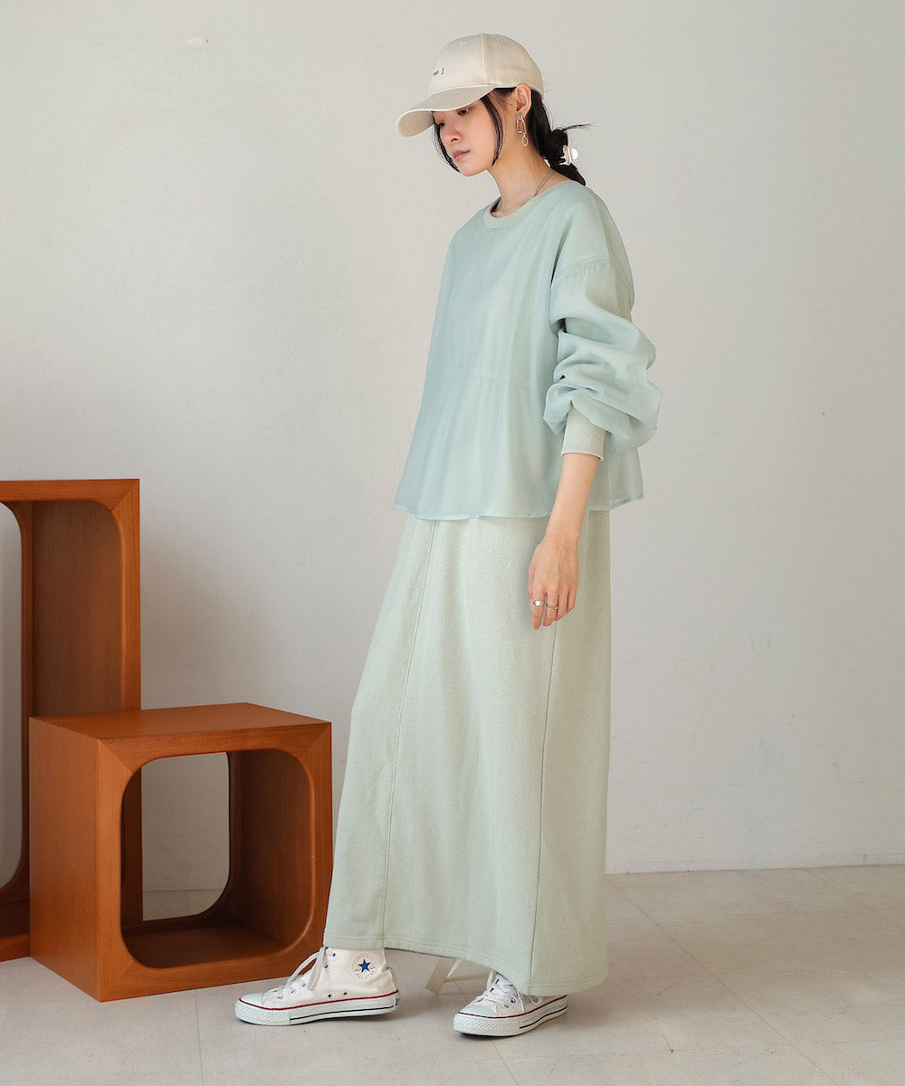 【S・Mサイズ展開】ロゴシアードッキングスウェットワンピース