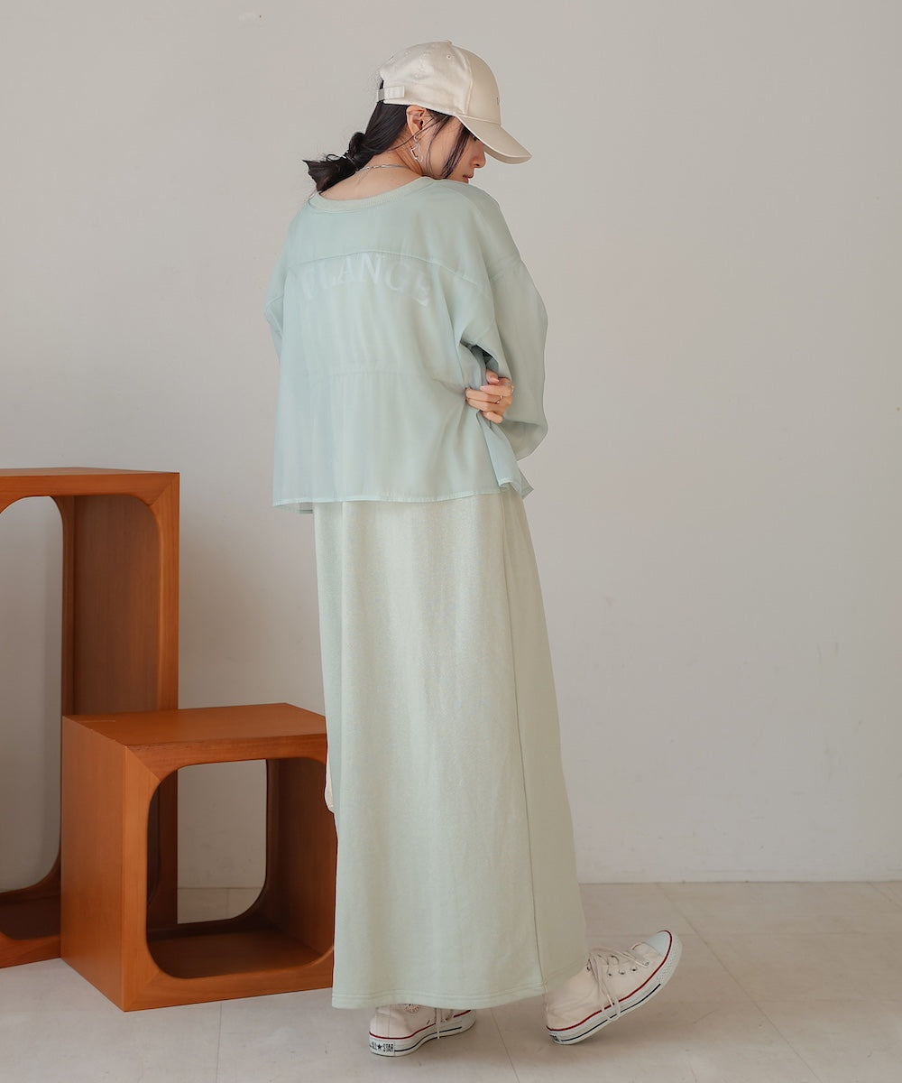 【S・Mサイズ展開】ロゴシアードッキングスウェットワンピース