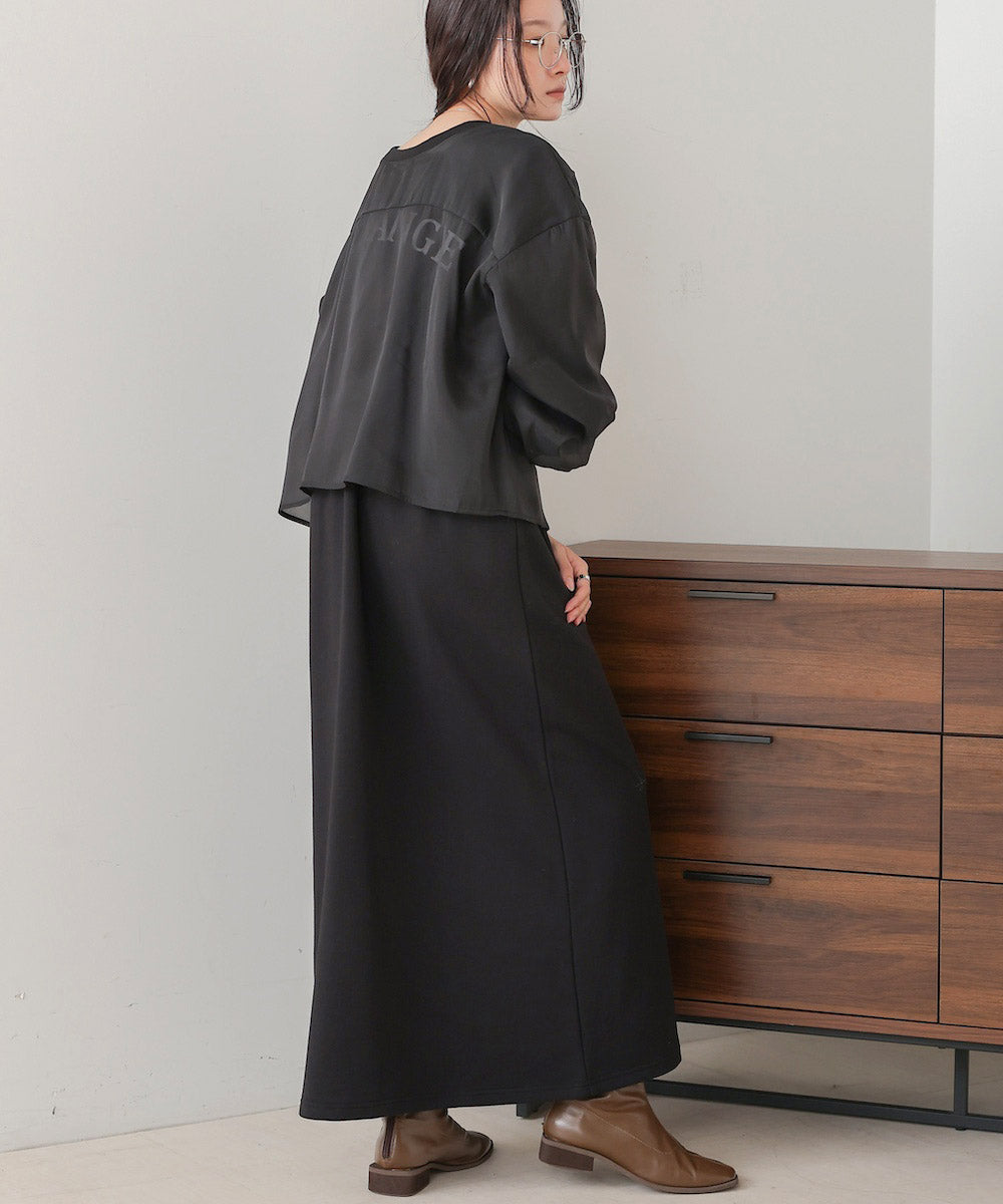 【S・Mサイズ展開】ロゴシアードッキングスウェットワンピース