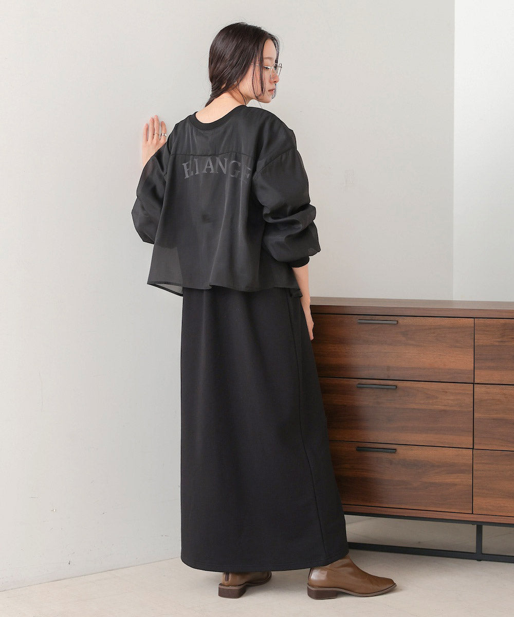 【S・Mサイズ展開】ロゴシアードッキングスウェットワンピース