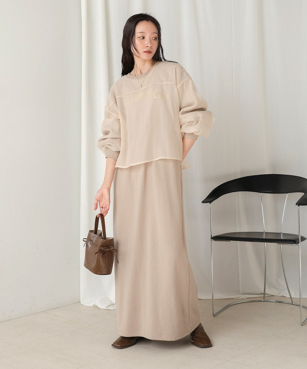 【S・Mサイズ展開】ロゴシアードッキングスウェットワンピース