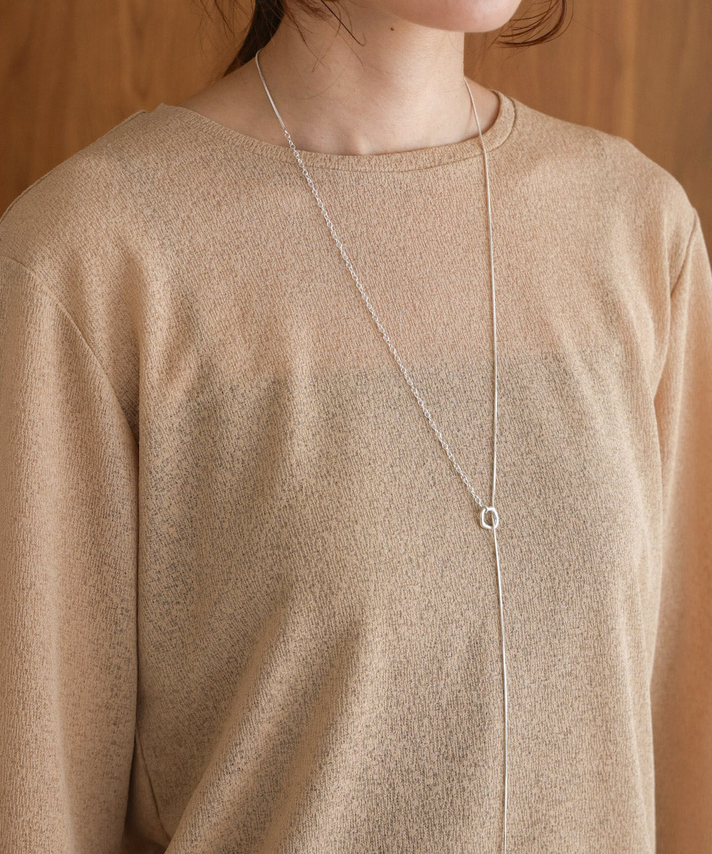 袖シアーラメベーシックカットソートップス