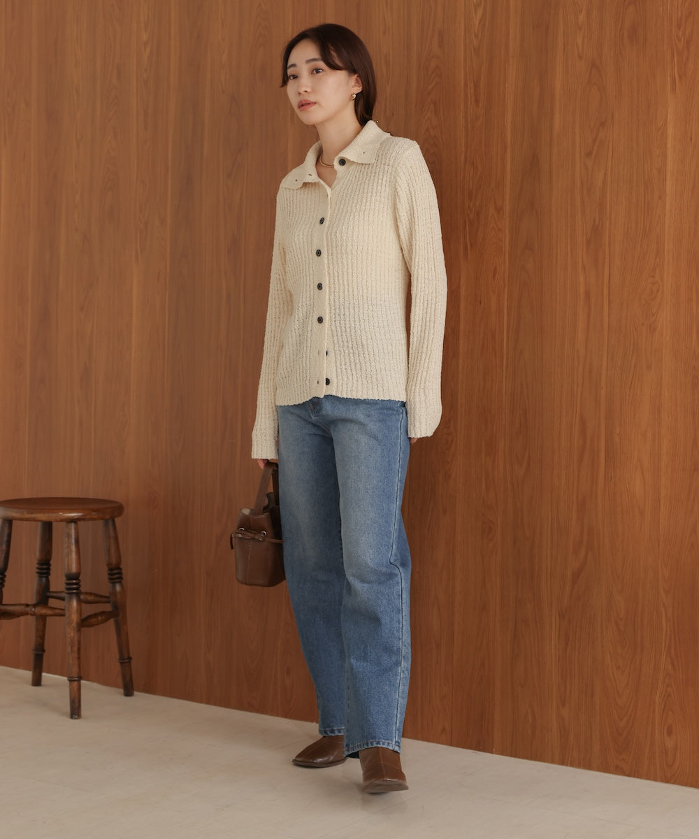 2WAYネックネップニットトップス