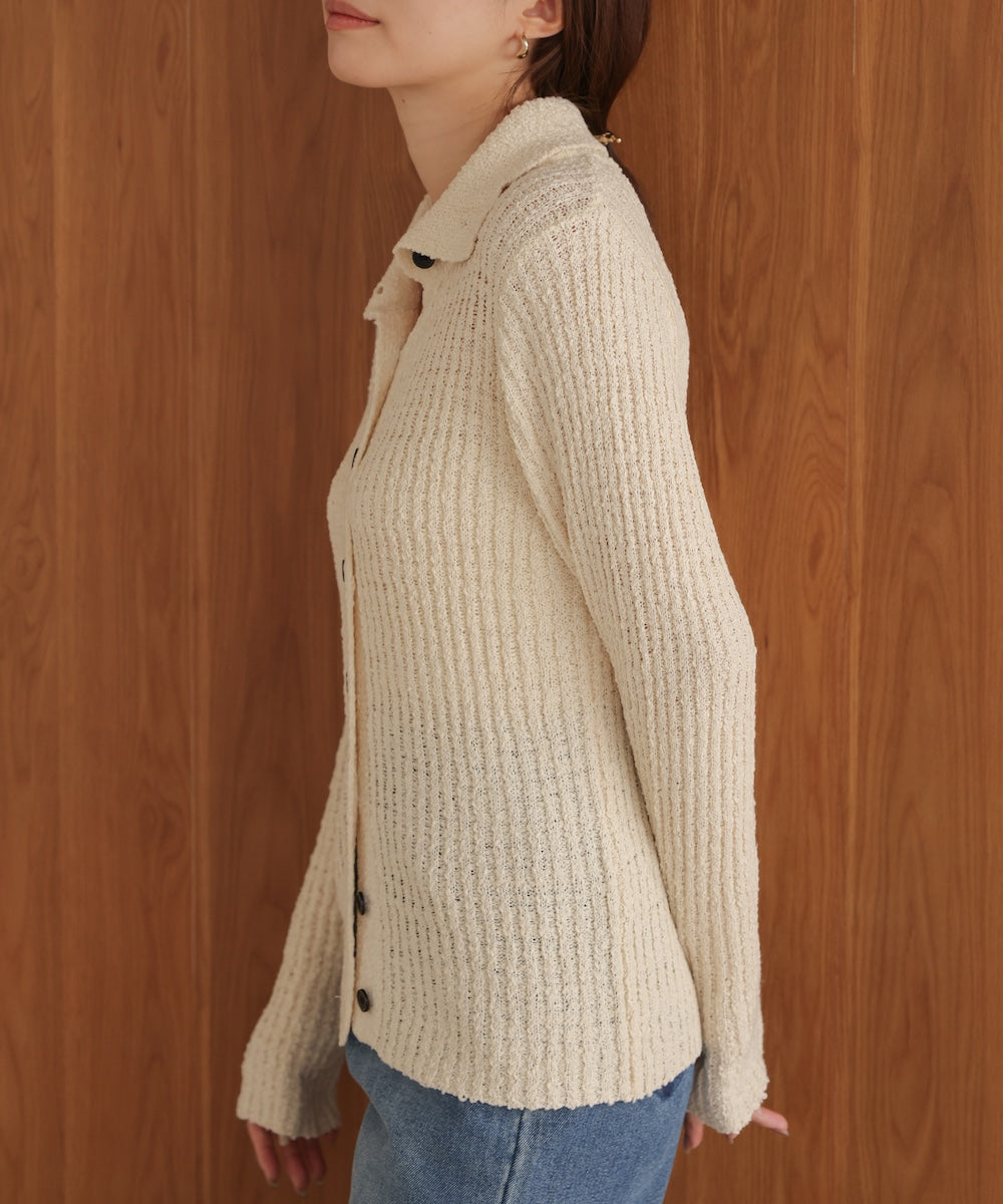 2WAYネックネップニットトップス