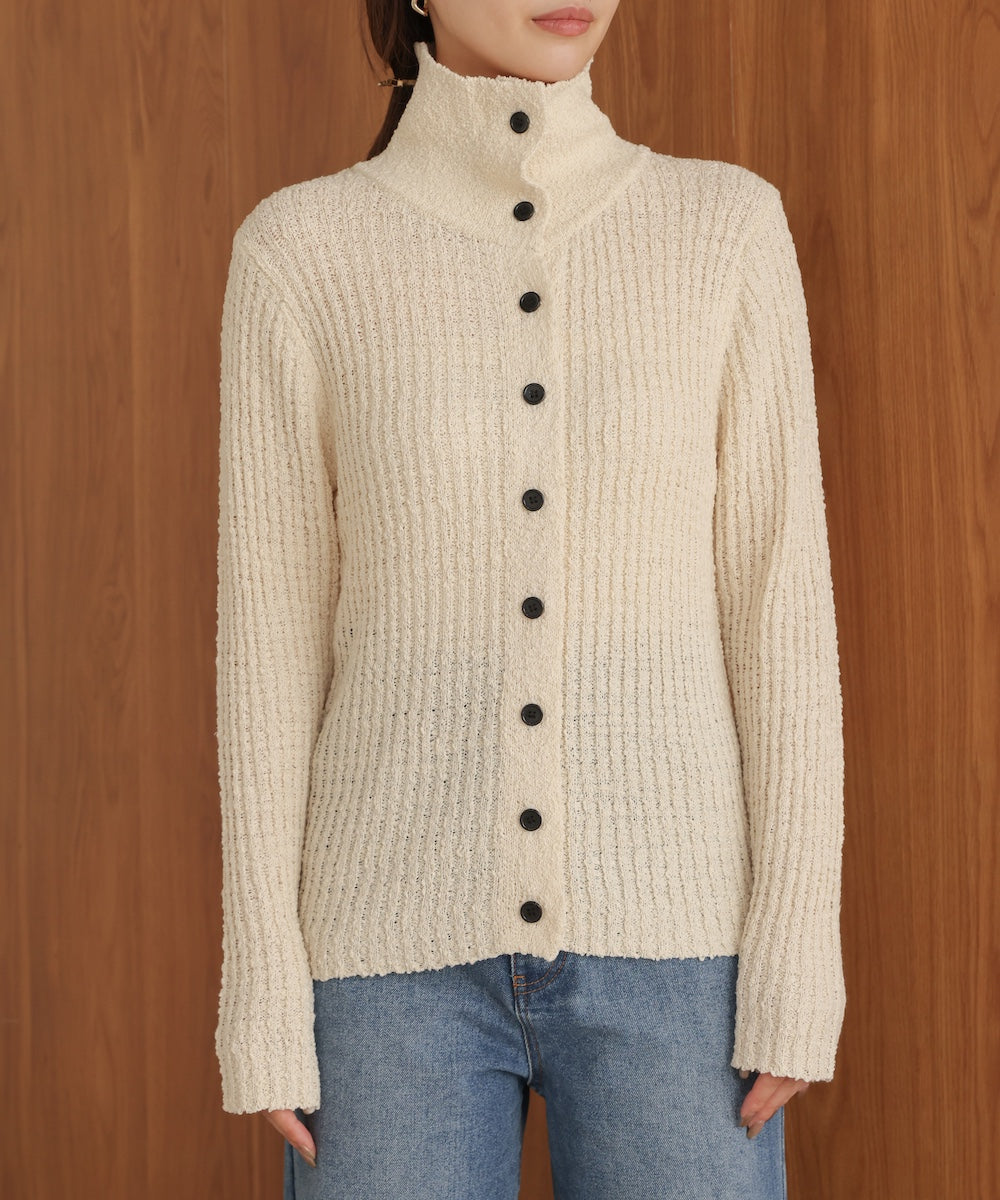 2WAYネックネップニットトップス