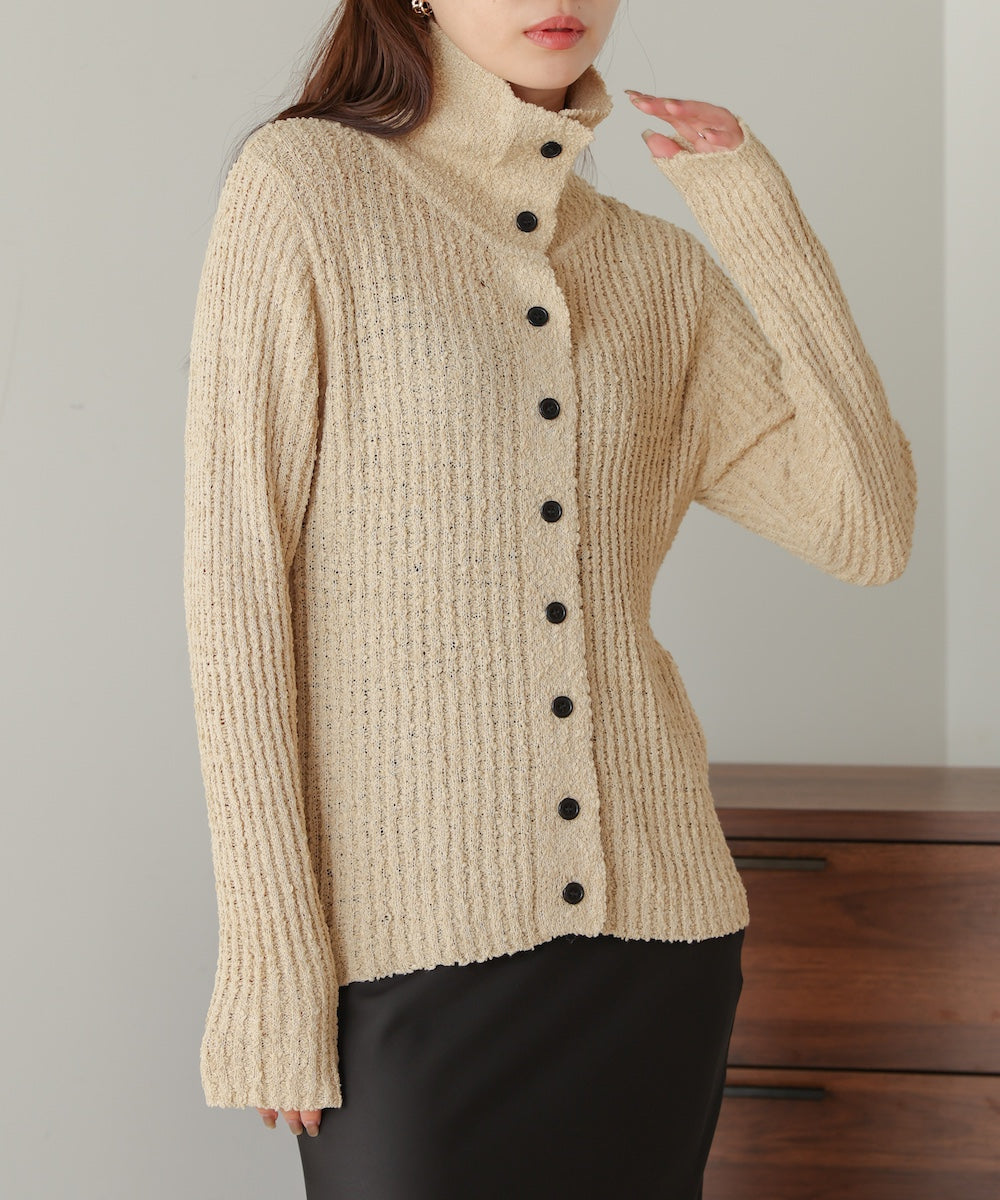 2WAYネックネップニットトップス