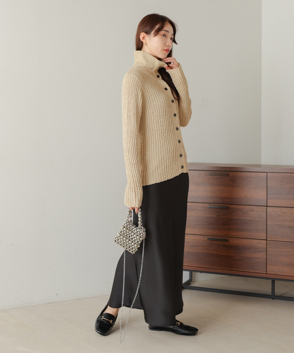 2WAYネックネップニットトップス