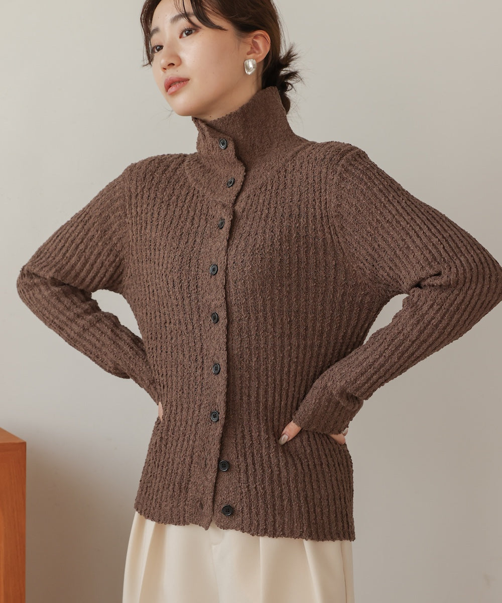 2WAYネックネップニットトップス