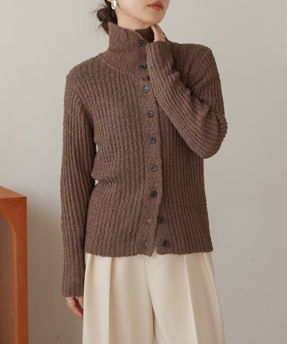 2WAYネックネップニットトップス