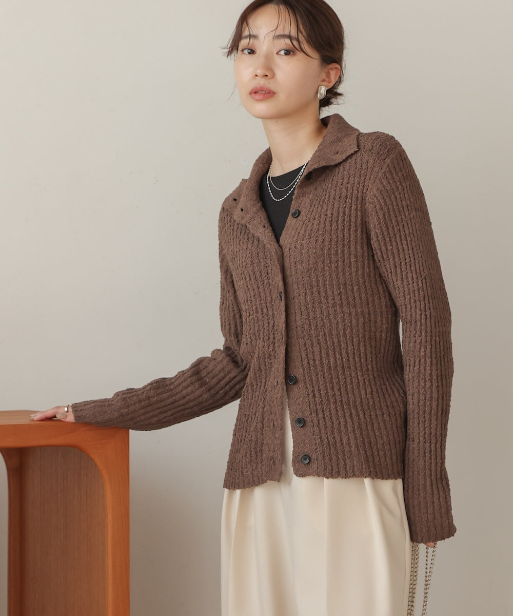 2WAYネックネップニットトップス