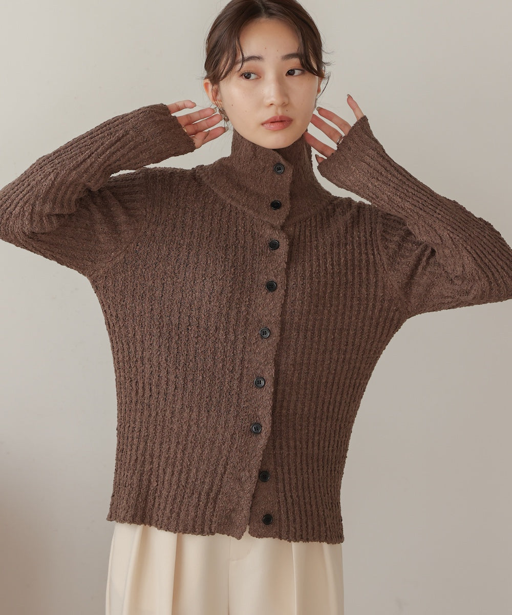 2WAYネックネップニットトップス