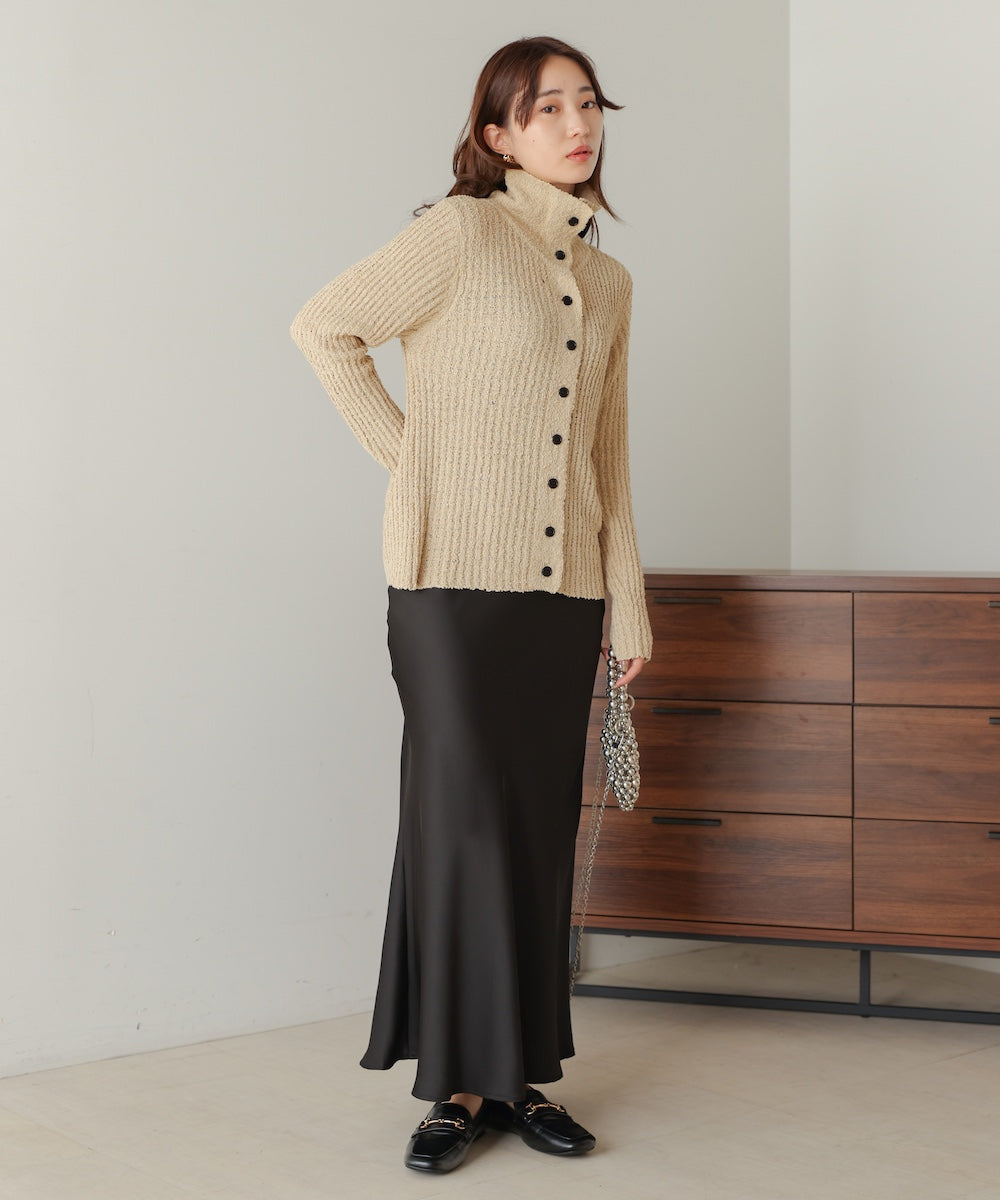 2WAYネックネップニットトップス