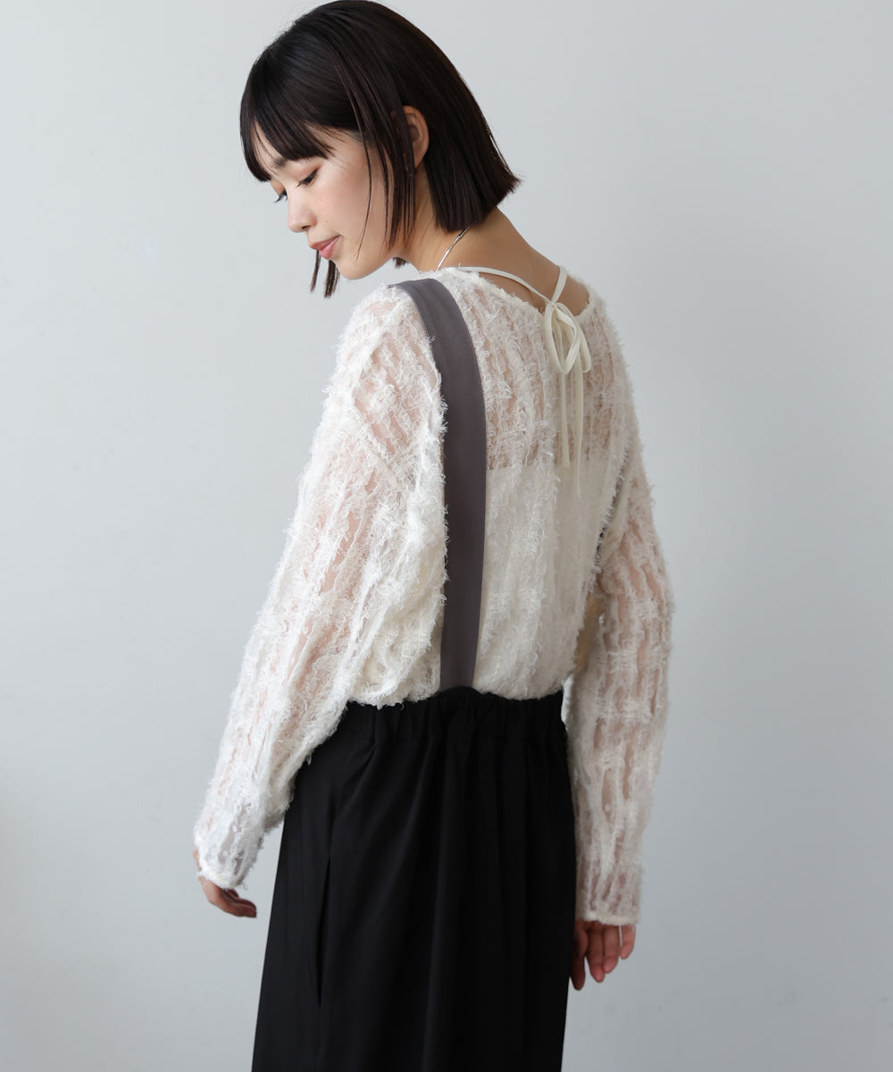 チュールフリル前後2WAYプルオーバー