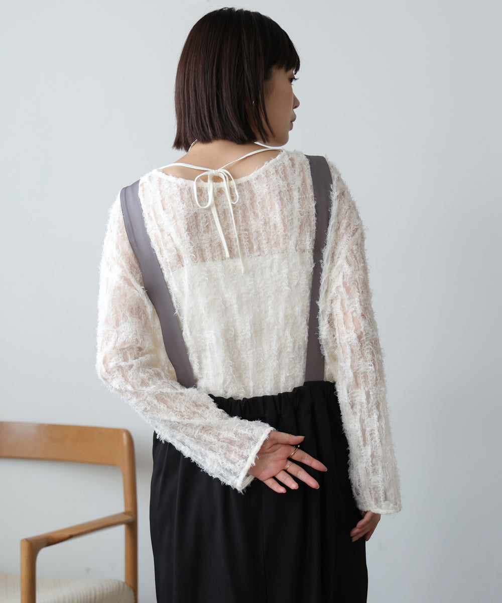 チュールフリル前後2WAYプルオーバー