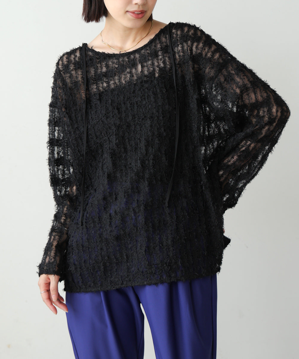 チュールフリル前後2WAYプルオーバー