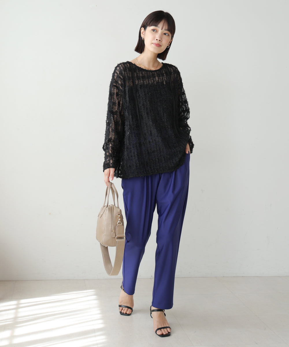 チュールフリル前後2WAYプルオーバー