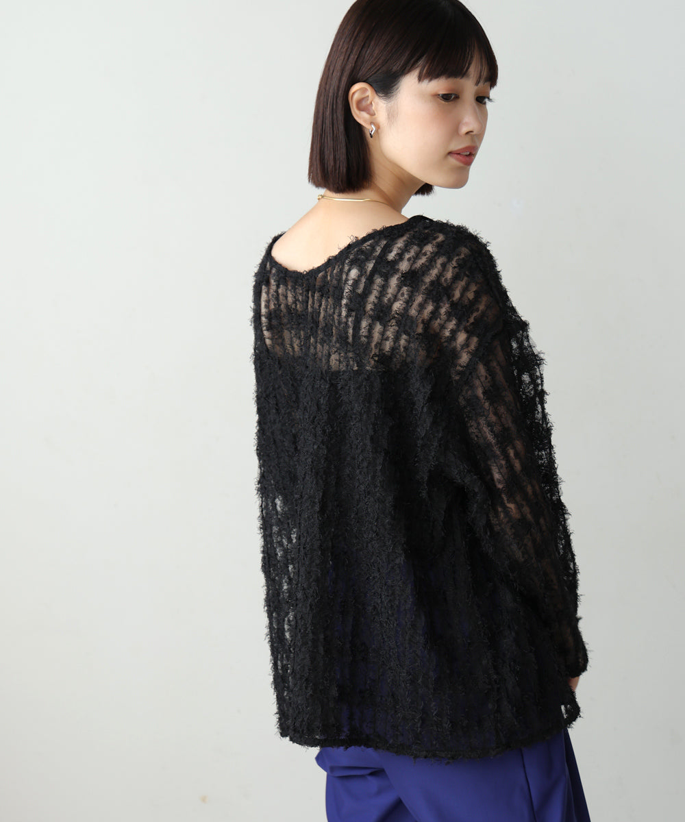 チュールフリル前後2WAYプルオーバー