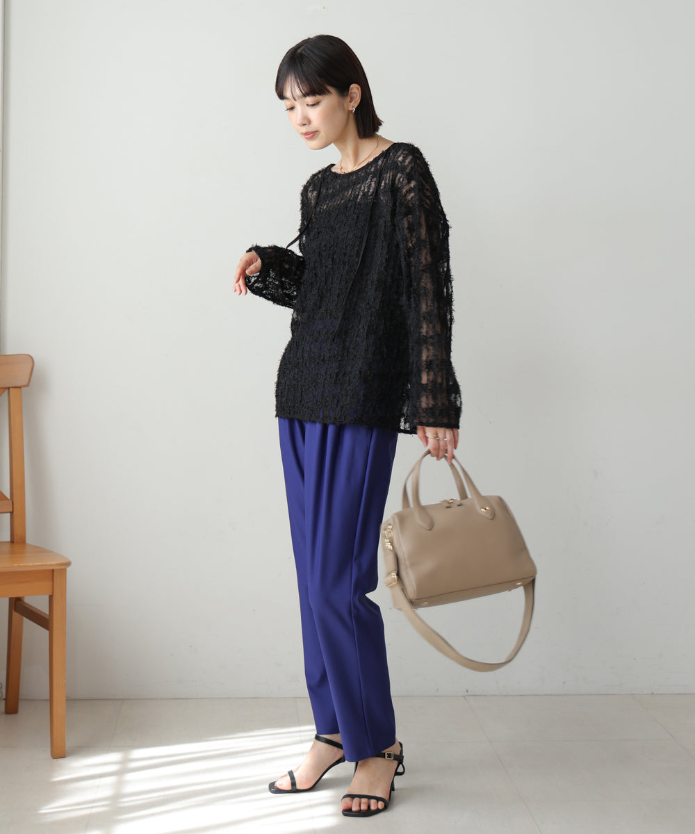 チュールフリル前後2WAYプルオーバー