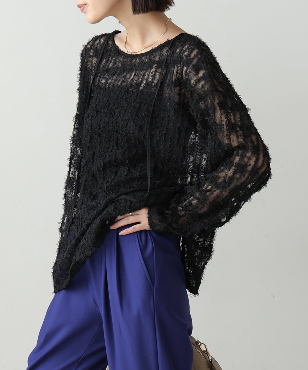 チュールフリル前後2WAYプルオーバー