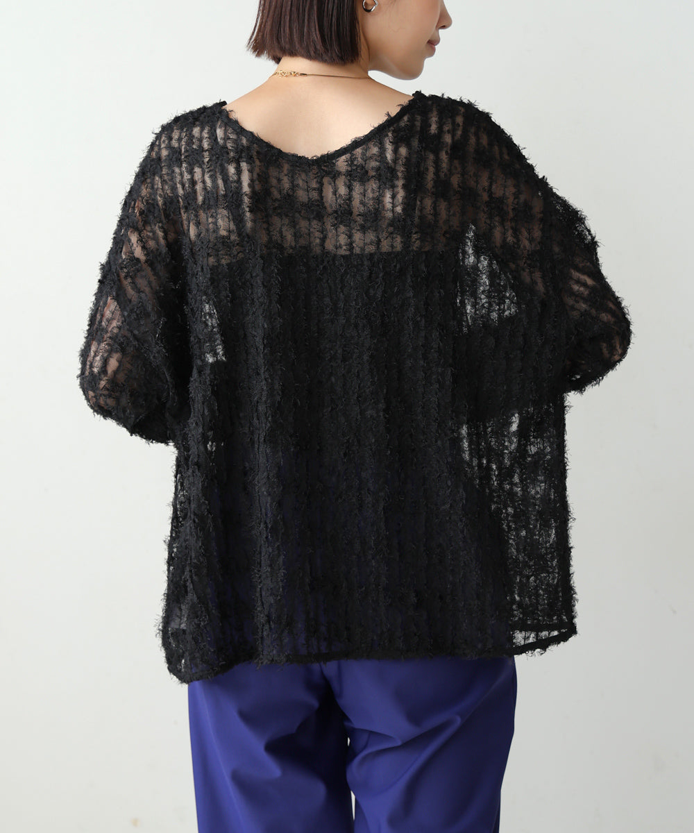 チュールフリル前後2WAYプルオーバー