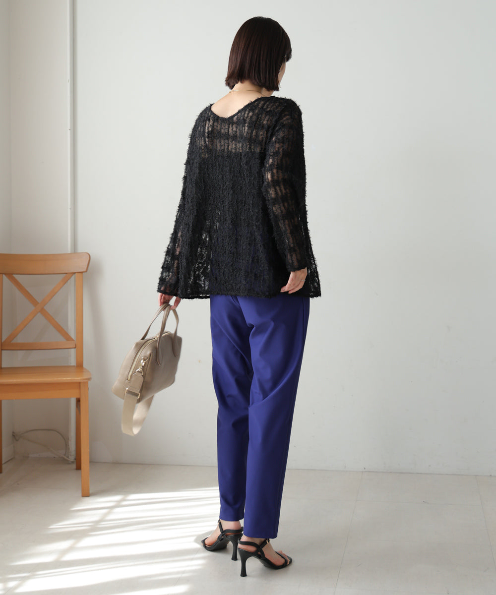 チュールフリル前後2WAYプルオーバー