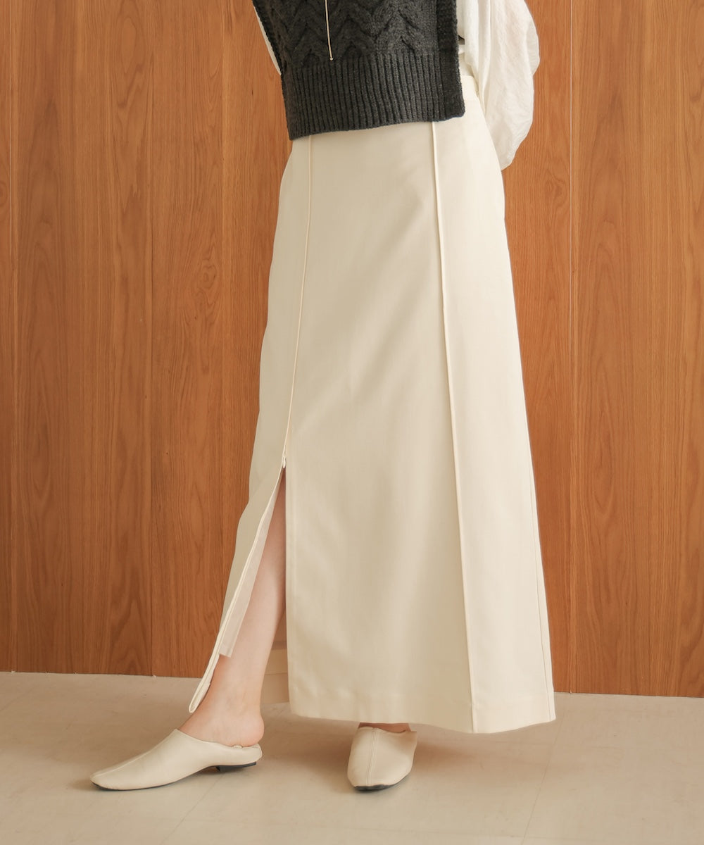 【nao×Bab】【S・Mサイズ展開】ジップスリットIラインスカート