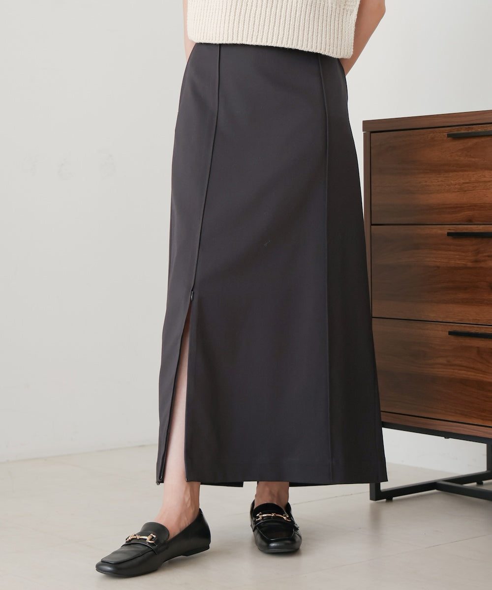 【nao×Bab】【S・Mサイズ展開】ジップスリットIラインスカート