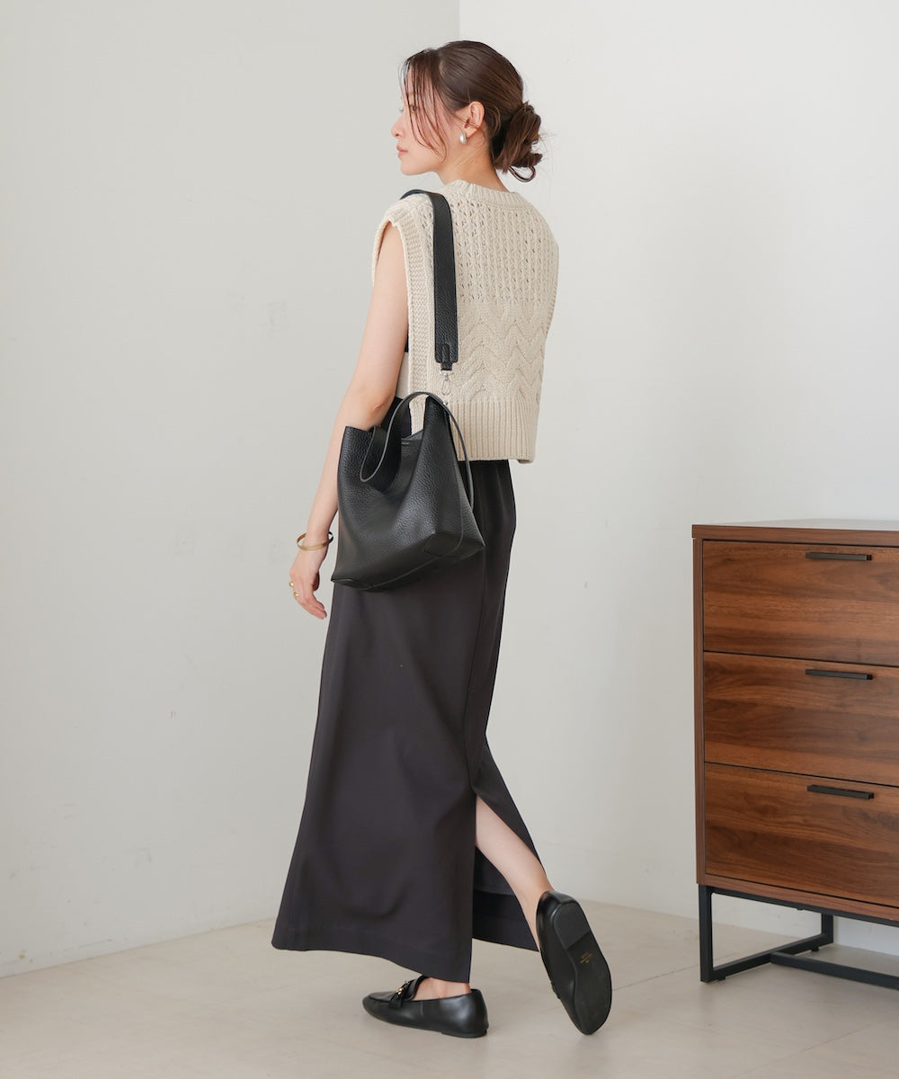 【nao×Bab】【S・Mサイズ展開】ジップスリットIラインスカート