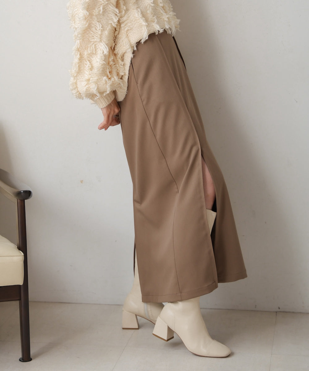 【nao×Bab】【S・Mサイズ展開】ジップスリットIラインスカート