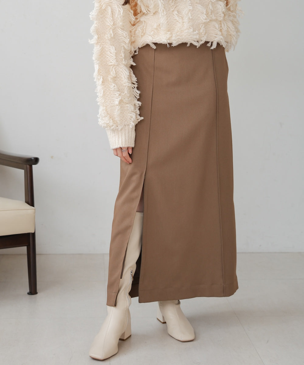 【nao×Bab】【S・Mサイズ展開】ジップスリットIラインスカート
