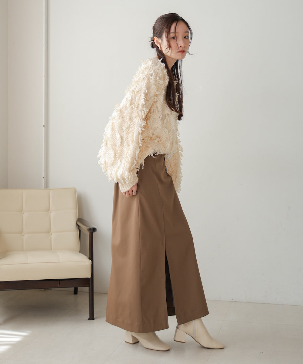 【nao×Bab】【S・Mサイズ展開】ジップスリットIラインスカート