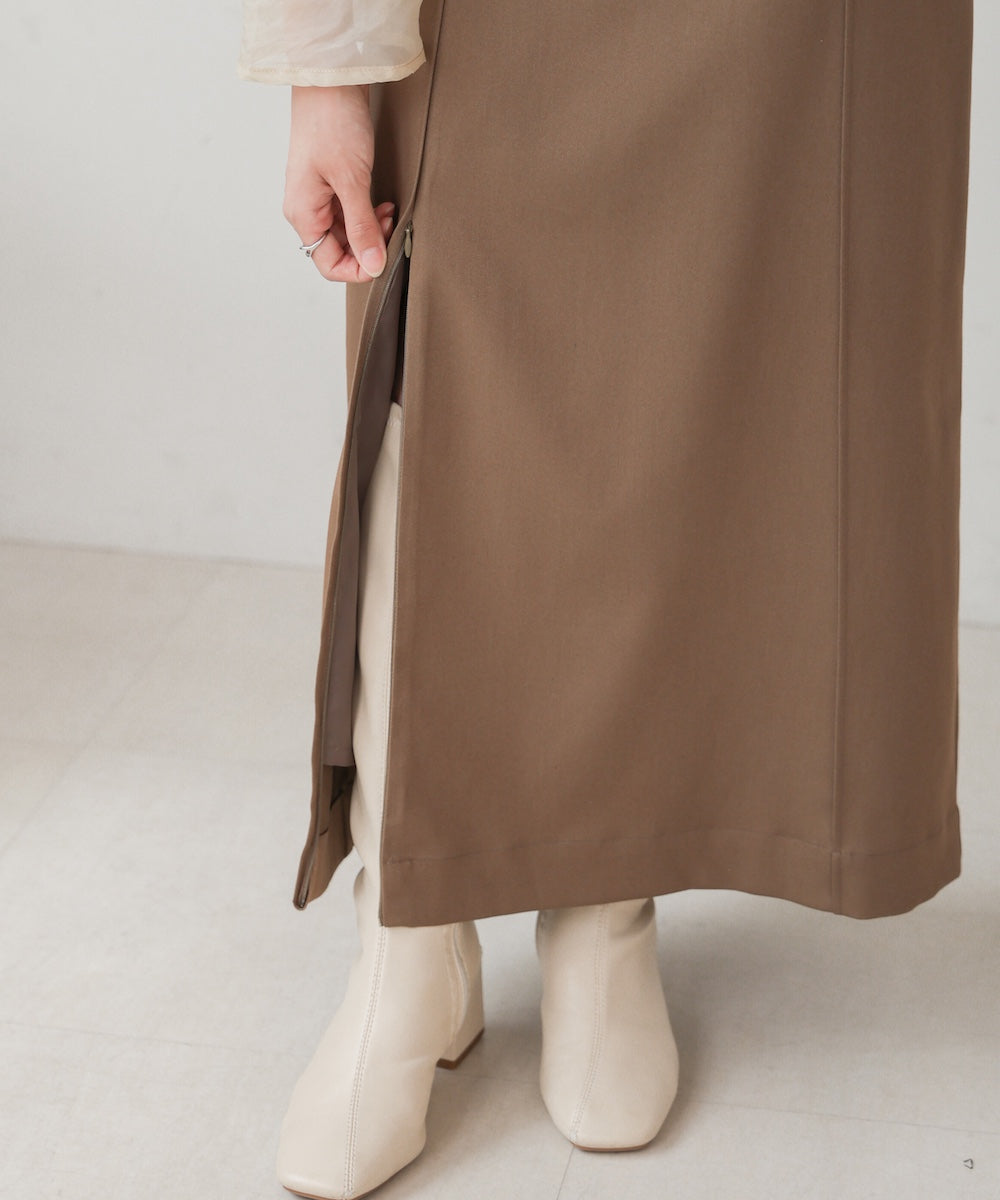 【nao×Bab】【S・Mサイズ展開】ジップスリットIラインスカート