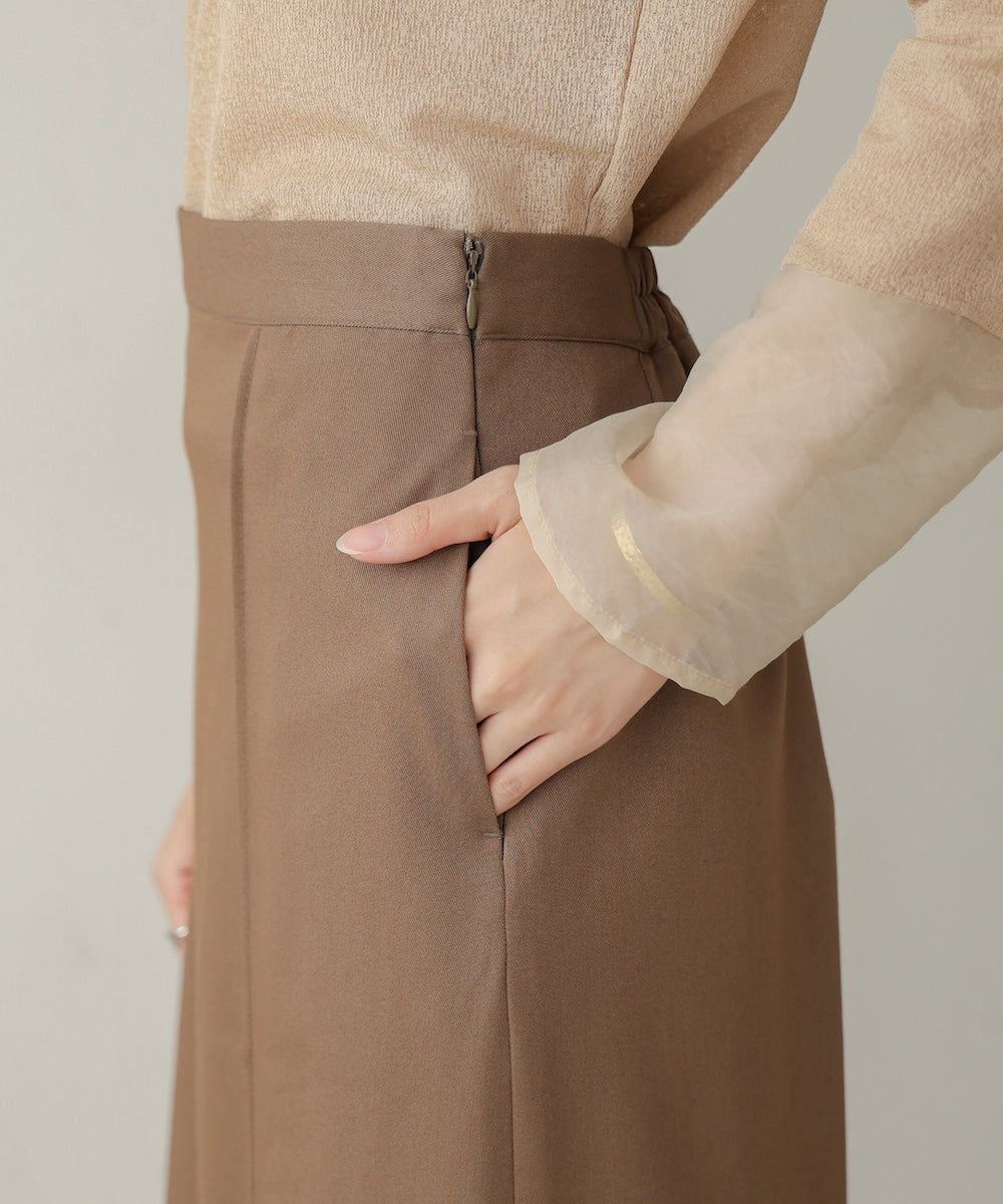 【nao×Bab】【S・Mサイズ展開】ジップスリットIラインスカート