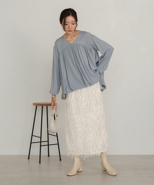 バルーンデザインブラウス